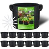 PHYEX 12-Pack 15 Gallon Grow Bags, Heavy Duty Fabric Pots