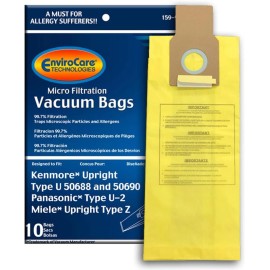 For Kenmore EnviroCare Vacuum bags for Kenmore Upright Type Z. 10 pack