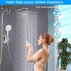 Rain Shower Head with Handheld Spray Combo High Pressure 3+6