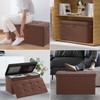 DocSafe Storage Ottoman Bench with Lock,Fireproof Folding Storage Bench Foot