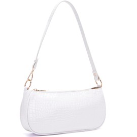 FRANSHION women's shoulder handbags，mini purses for women，cute small purse（white）
