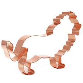 Lion Cookie Cutter 5 Inch Handmade Copper USA-Made by The Fussy Pup