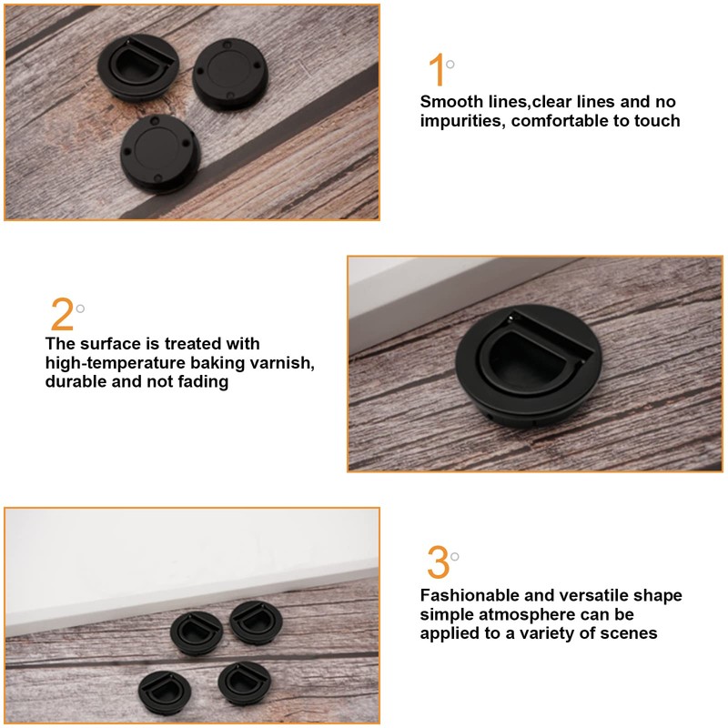 MOROBOR Round with Pull Ring Embedded Handle, 4pcs Tatami Hidden