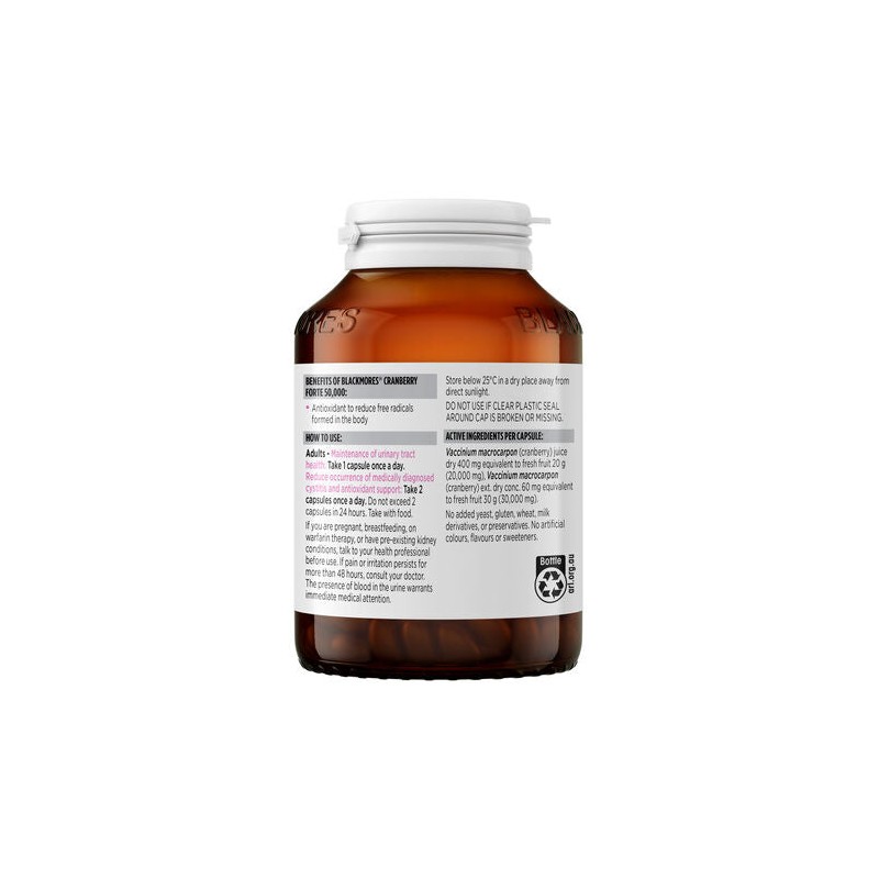 Blackmores Cranberry Forte 50000mg 90 Capsules