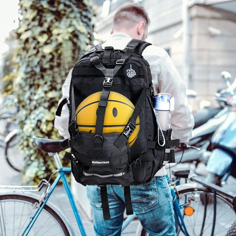 Helmet Backpack for Motorcycle Cycling, Large Capacity Waterproof Helmet Holder,