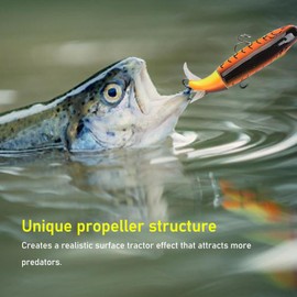 Alomejor Floating Lure Propeller Versatile Color Durable and Effective Fishing Lure with Floating Capability and Propeller Structure