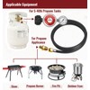 CALPOSE 15FT High Pressure Propane Regulator Hose with Gauge, 0~30PSI