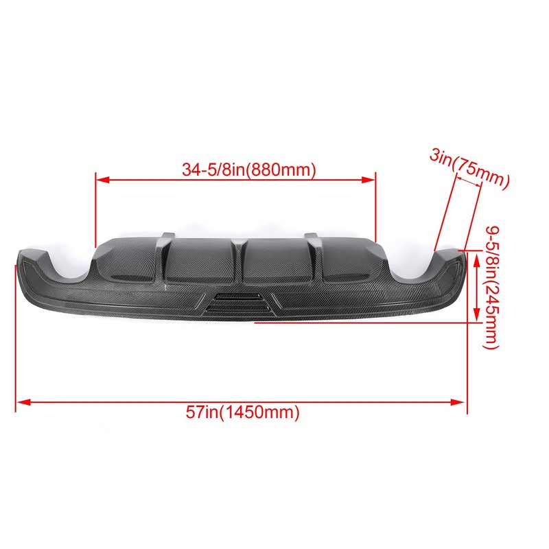 KUAFU Rear Lower Diffuser Lip Bumper Compatible with 2016-2019 Nissan