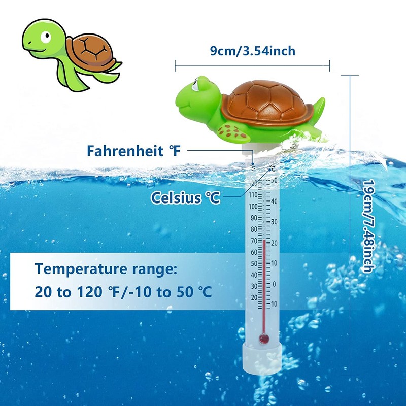 Floating Pool Thermometer, Large Display with String Easy to Read,