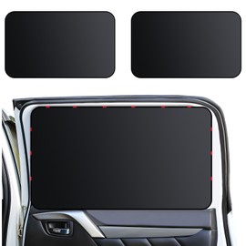 ZATOOTO Sonnenschutz Auto, Autovorhänge - Polyester, Schwarz, Anti-UV für Baby, Kinder, Haustiere, Erwachsene, Seiten-Heck, Persönliche Privatsphäre, 2 Stück
