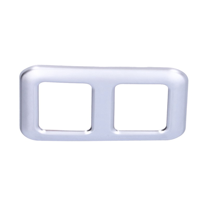 Rear Trunk Trailer Button Frame ABS Silver Trim Fit for