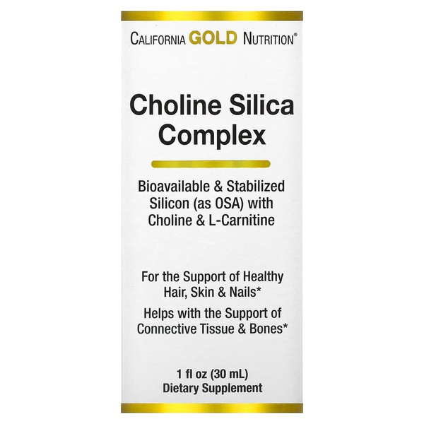 California Gold Nutrition Choline Silica Complex, 1 fl oz (30 ml)