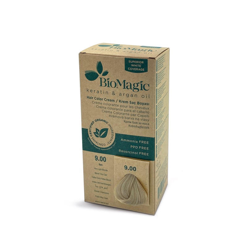 BioMagic Keratin & Argan Oil Hair Color Cream, 77.07 Natural