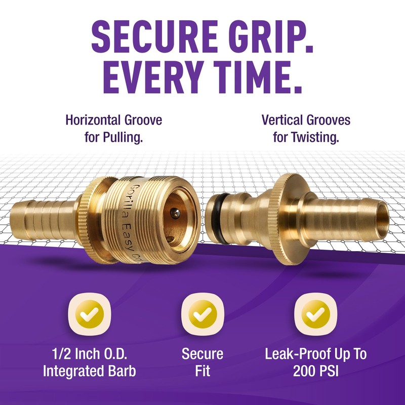 GORILLA EASY CONNECT Garden Hose Repair Kit with Integrated Quick