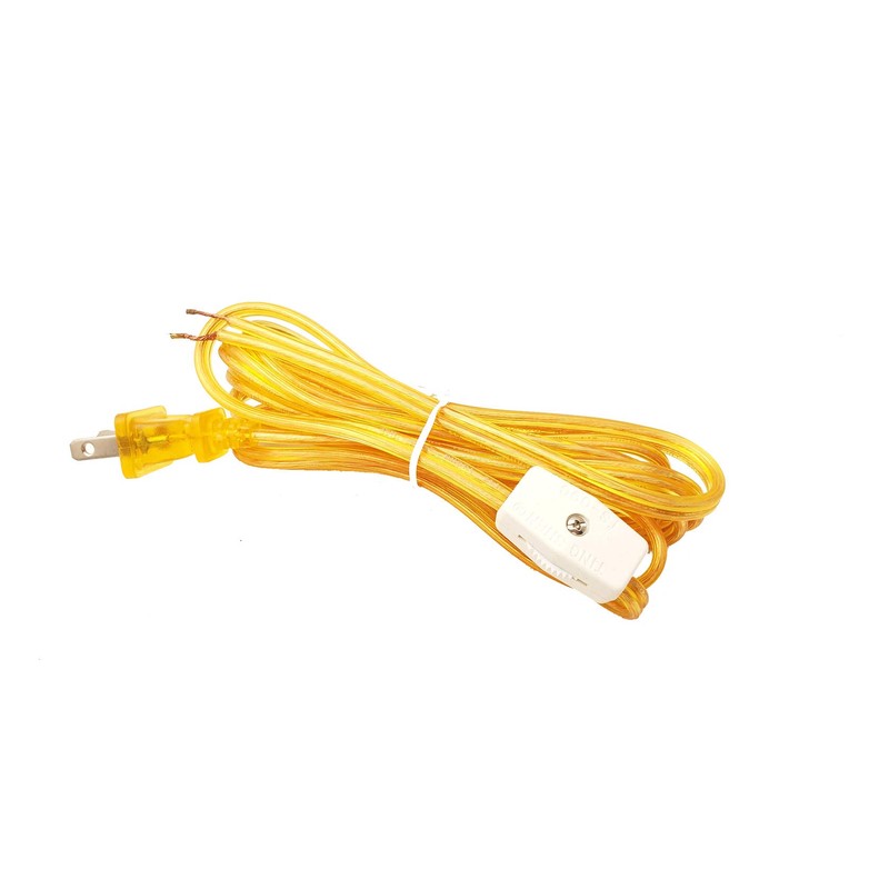 B&P Lamp® 8 Foot Clear Gold Cord Set with Inline