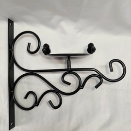 Black Iron Candle Holder Hanger with Hooks for Hanging Plants Indoor Outdoor Wall Mount, Metal Bracket,Bird Feeder Hook, Wind Chime Holder (10lb Capacity) (Candle)