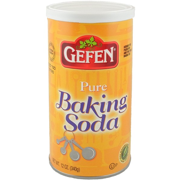 Gefen Pure Baking Soda, 12oz | In Resealable Container | 100% Sodium Bicarbonate