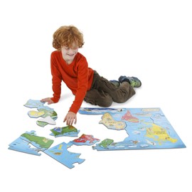 Melissa & Doug World Map Jumbo Jigsaw Floor Puzzle (33 pieces, 2 x 3 feet)