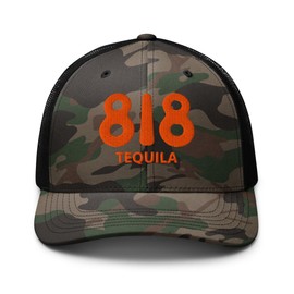 RIVEMUG NG Camo 818 Tequila Embroidered Camouflage Curved Bill Trucker Hat Low Crown Adjustable Cap
