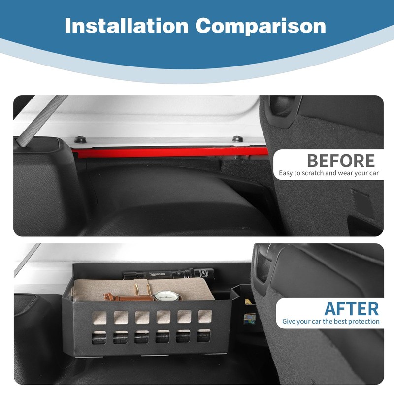 PDKLIN for Jeep JLU Trunk Left Side Cargo Rack Shelf