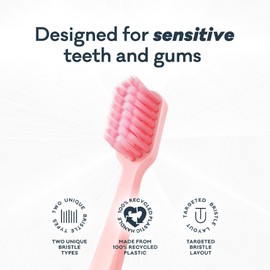 Grin Pro Ultimate Gentle Care Toothbrush, Ultra Soft, 2 Count, Designed for Sensitive Teeth and Gumlines, 100% Recycled Plastic Handle