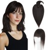 Hairro Mono Hair Toppers with Bangs, 3.4" x 3.4" Mono