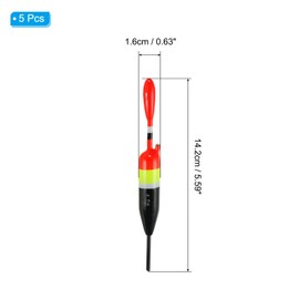 PATIKIL Fishing Slip Bobber Float 1/7oz 4g, 5 Pack Balsa Slide Floats Fishing Cork for Crappie Panfish Trout Bass, Black