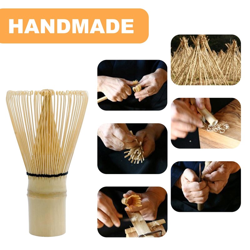 Matcha Whisk - 2-Piece Handmade Chasen Replacement Set. Each Bamboo