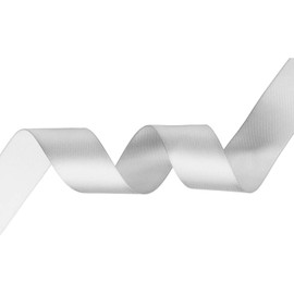 Trimming Shop 50mm x 10 Metres Double Sided Satin Polyester Ribbon for Fabric, DIY Art & Crafts, Hair Bows, Wrapping, Wedding Favors & Home Decorations, Sewing Project, White
