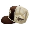 Throwback Brand Ripping Lips Fishing Brown Trucker Hat Adjustable Snapback
