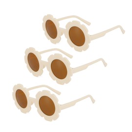 Kids Sunglasses, Round Flower Glasses for Girls and Boys, Cute Outdoor Eyewear, Beach Holiday Accessories, Stylish Party Glasses, UV Protection for Toddlers and Children