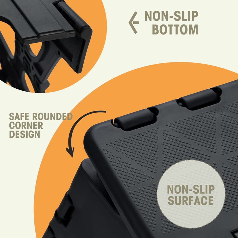 Korpai Upgrade 9" Folding Step Stool for Adults and Kids