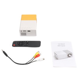 Mini Projector, 1920 x 1080 Large Screen, Portable Video Projector, 30000 Hours Multimedia Home Cinema Film Projector, Compatible with Notebook Computers, Game Consoles, TF Memory Cards, (EU)