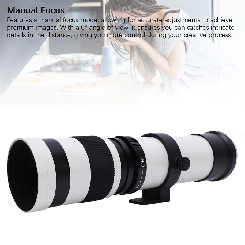 Bewinner 420–800mm F8.3–16 RF‑Mount Manual Focus Telephoto Lens for Mirrorless