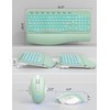 SABLUTE Wireless Keyboard and Mouse Combo, Ergonomic Wave with Wrist
