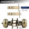 Probrico Privacy Door Knobs Lock Interior Bedroom Bathroom Door Handle