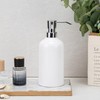 UHEY HOME Ceramic White Soap Dispenser Bathroom, 16.9oz Hand Soap