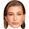 Hailey Bieber (Make Up) Celebrity Mask, Flat Card Face, Fancy