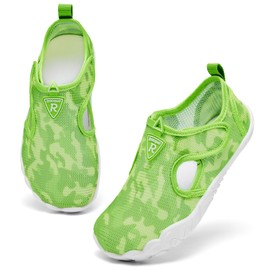 Racqua Aqua Fast Dry Pool Kids Indoor Slip-On Shoes Outdoor Lightweight Girls Boat Shoe Boys Swimming Beach Sea Water Breathable Shoes Green 1