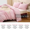 TOCOMOA Pink Gingham Duvet Cover Bedding Set 100% Washed Cotton