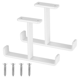 Pack of 2 Ceiling Hooks, Garage Hooks, Heavy Duty Hooks, Double Garage Ceiling Storage Hooks for Ceiling Mount, Ladder Hooks, Wall Hooks, Bicycle Wall Mount for Car Tyres, Bicycles Tools