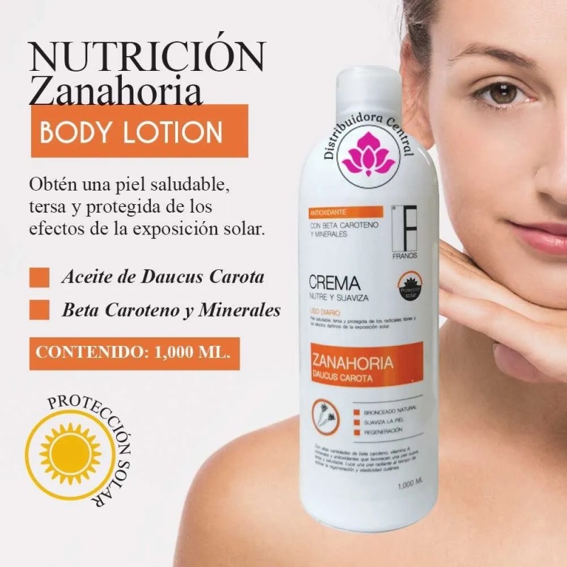 Crema Zanahoria Nutre Y Suaviza Francis® 1lt.
