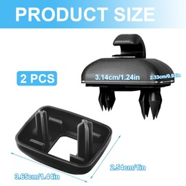 YAPKOLV Pack of 2 Car Sun Visor Hooks, Car Sun Visor Clip Hook, Hook for Sun Visors Compatible with A1 A3 A4 A5 Q3 Q5 (8E0 857 562) A7 B6 B7 B8 S4 S5 (Black)