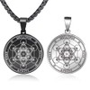 FLYUN Metatron’s Cube Pendant for Men Seals of Archangel Angel