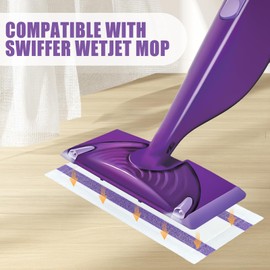 Heavy-Duty Absorbency Disposable Wet Jet Mop Pads for Wet Floor Cleaning - Compatible with Swiffer WetJet, Quick-Drying & Streak-Free Design (40 Count)