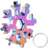 VODAFQS 18-in-1 Snowflakes Multifunctional Stainless Steel Multitool Portable Snowflake Tool