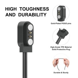 Meliya [2-Pack USB-C+USB-A] Smart Watch Charger Magnetic Charging Cable for Letsfit Willful YAMAY SW023 ID205L SW021 ID205U ID205S SW025 Smart Watch (3.3ft/100cm)