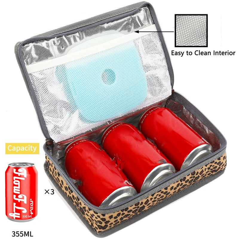 FlowFly Small Insulated Lunch box Portable Soft Bag Mini Cooler