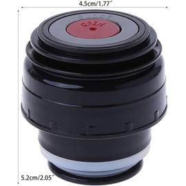 Black Plastic 4.5cm Vacuum Flask Lid Thermos Cover Portable Universal Travel Mug Thermoses Insulated Beverage Containers Accessories, Thermoses