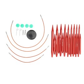 Circular Knitting Needles Set Interchangeable Aluminum Stainless Steel Knitting Needles Detachable with Storage Bag